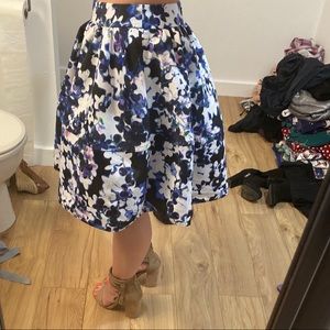 Blue black circle skirt